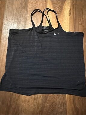 Nike Black Dri-FIT Double-Strap Tank Top